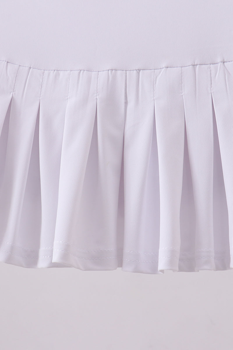 White pleated skort - Aaria Tees Aaria Tees