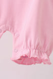 Pink ghost pumpkin embroidery romper Aaria Tees