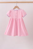 Pink ghost pumpkin embroidery dress Aaria Tees