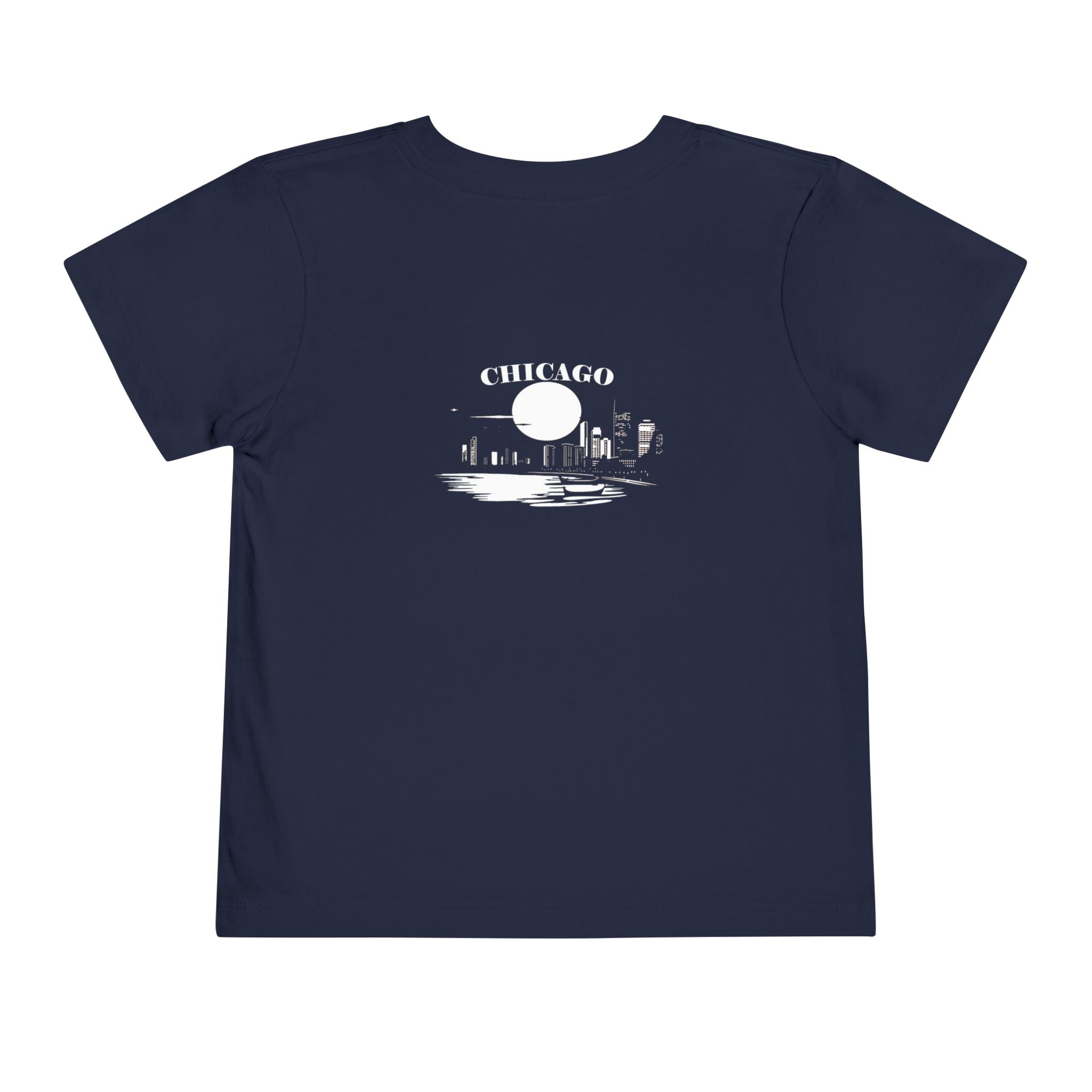 Mystery Noir Chicago Skyline Sunset Unisex Toddler Short Sleeve Tee - Aaria Tees Aaria Tees