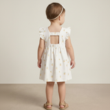 Organic Cutout Back Dress - Lemons - Aaria Tees Aaria Tees