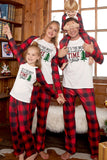 Slogan Graphic Top and Plaid Pants Set - Aaria Tees Aaria Tees