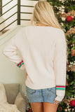 Beige Tinsel Holly Jolly Graphic Classic Sweater - Aaria Tees Aaria Tees