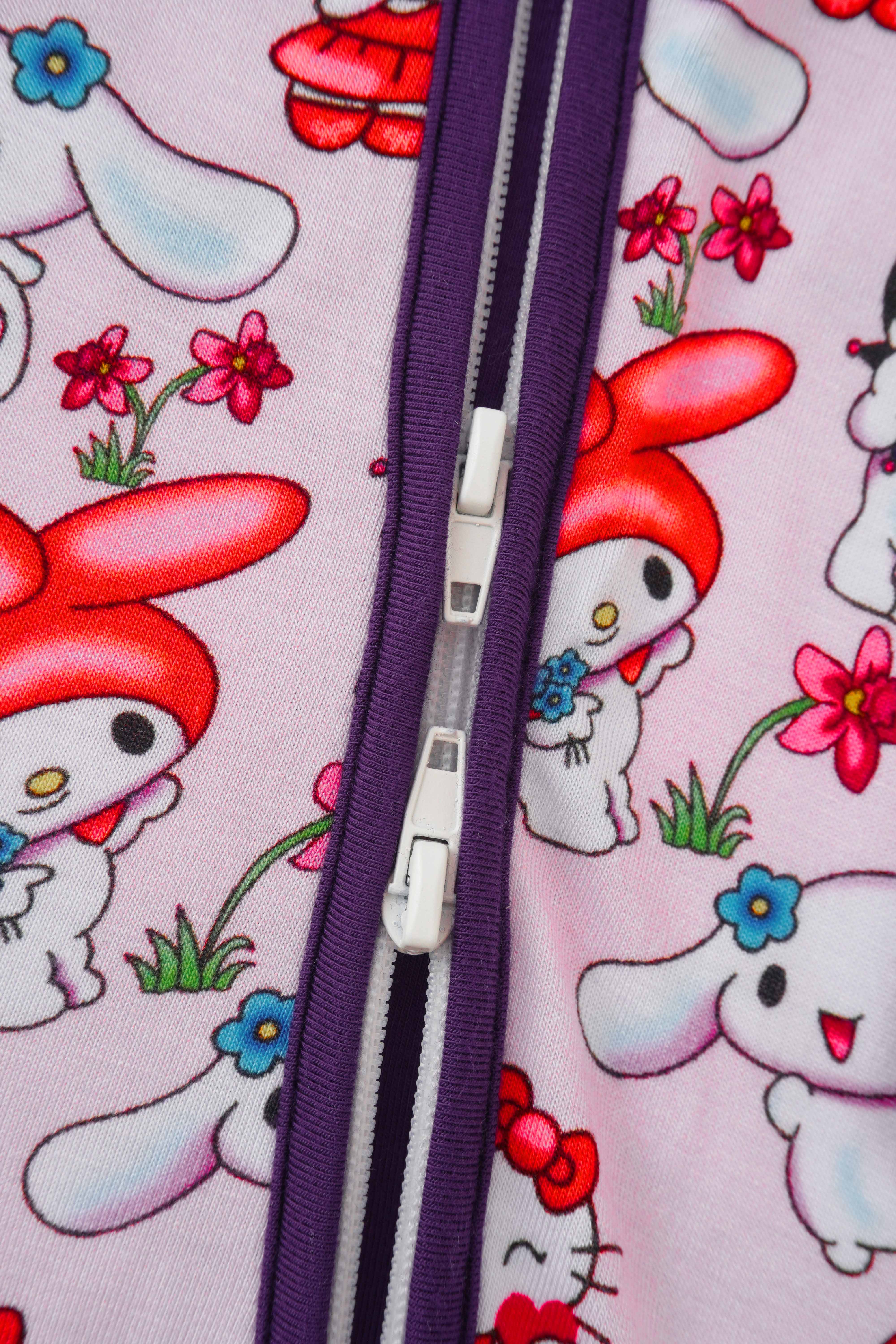 PoshTOT Sanrio My Melody Bamboo Baby Convertible Zippy Romper - Aaria Tees Aaria Tees