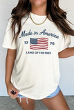 White American Flag Retro Inspired Graphic Tee Aaria Tees
