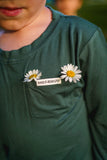 Hunter green bamboo nature is my playground Aaria Tees