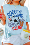 Light Blue Soccer Moms Club Graphic Tee Aaria Tees