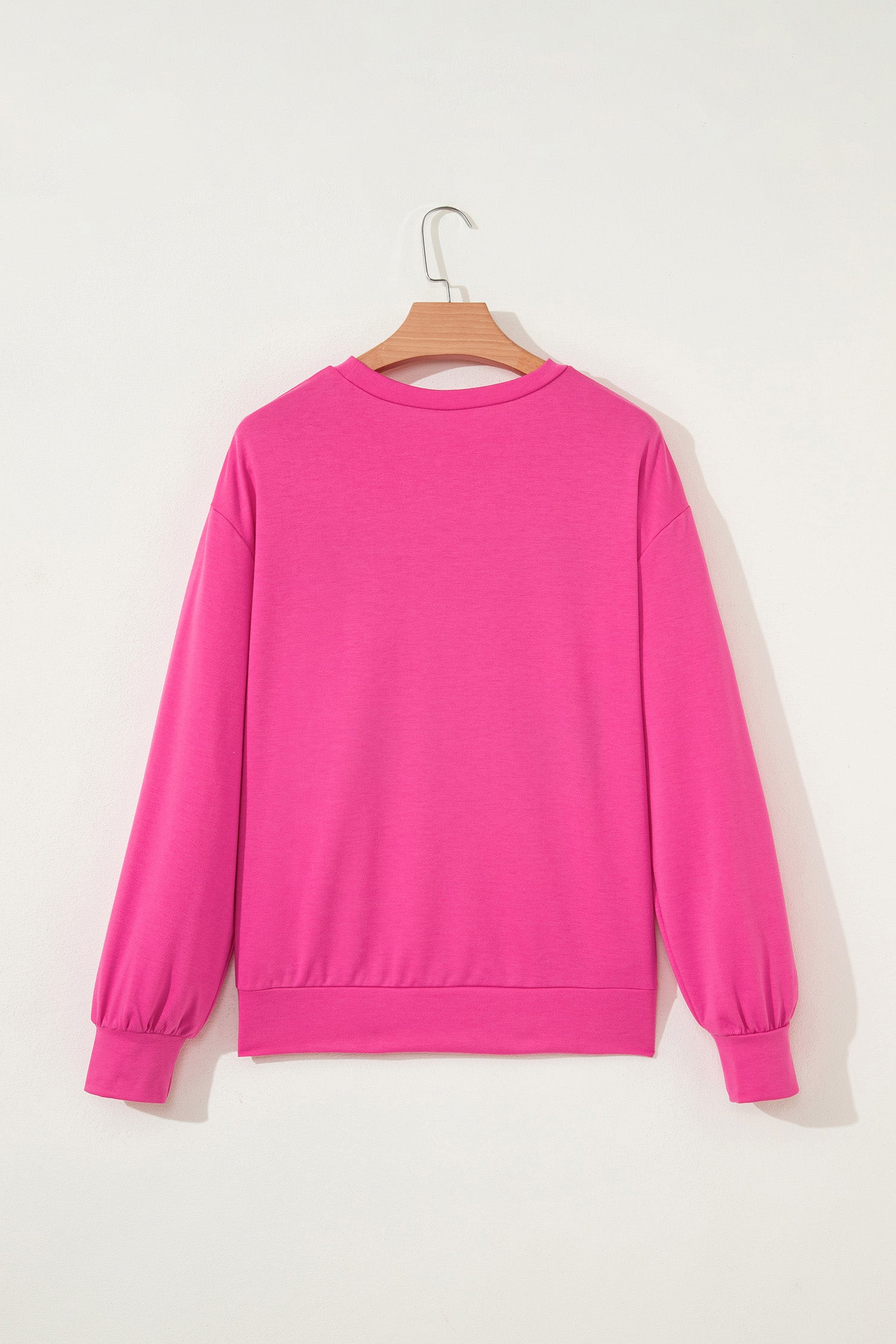 Rose Red Merry & Bright Christmas Letter Graphic Sweatshirt - Aaria Tees Aaria Tees