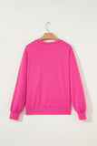 Rose Red Merry & Bright Christmas Letter Graphic Sweatshirt - Aaria Tees Aaria Tees