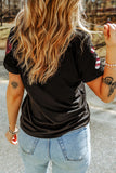 Black Sequin Christmas Essentials Graphic Crewneck T Shirt - Aaria Tees Aaria Tees