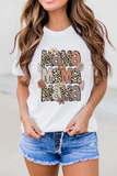 White Floral Leopard MaMa Graphic Mothers Day T Shirt Aaria Tees