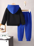 Children's Cartoon Graphic Hoodie and Pants Set Aaria Tees