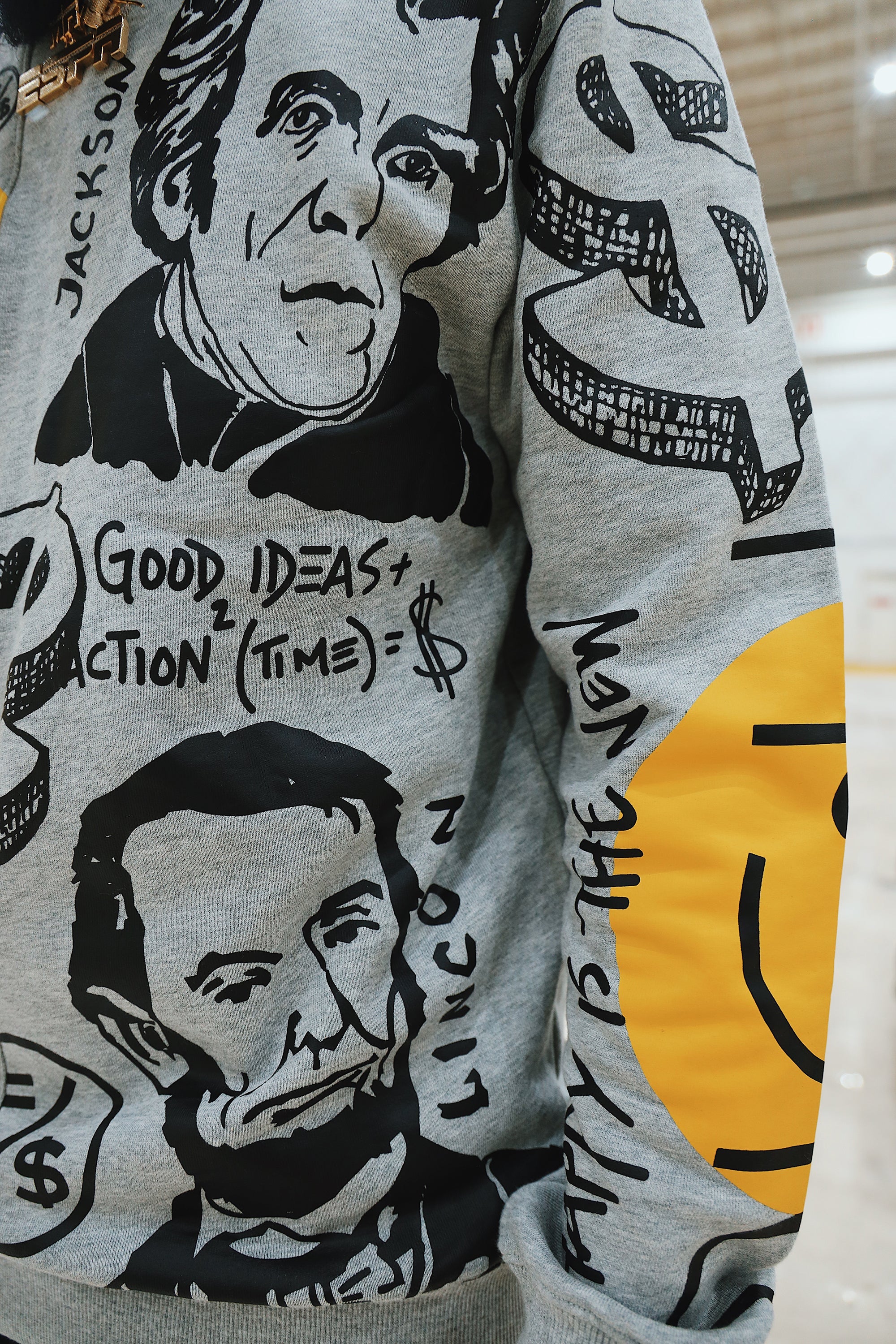 New Rich Crewneck Sweater (Heather Grey) - Aaria Tees Aaria Tees