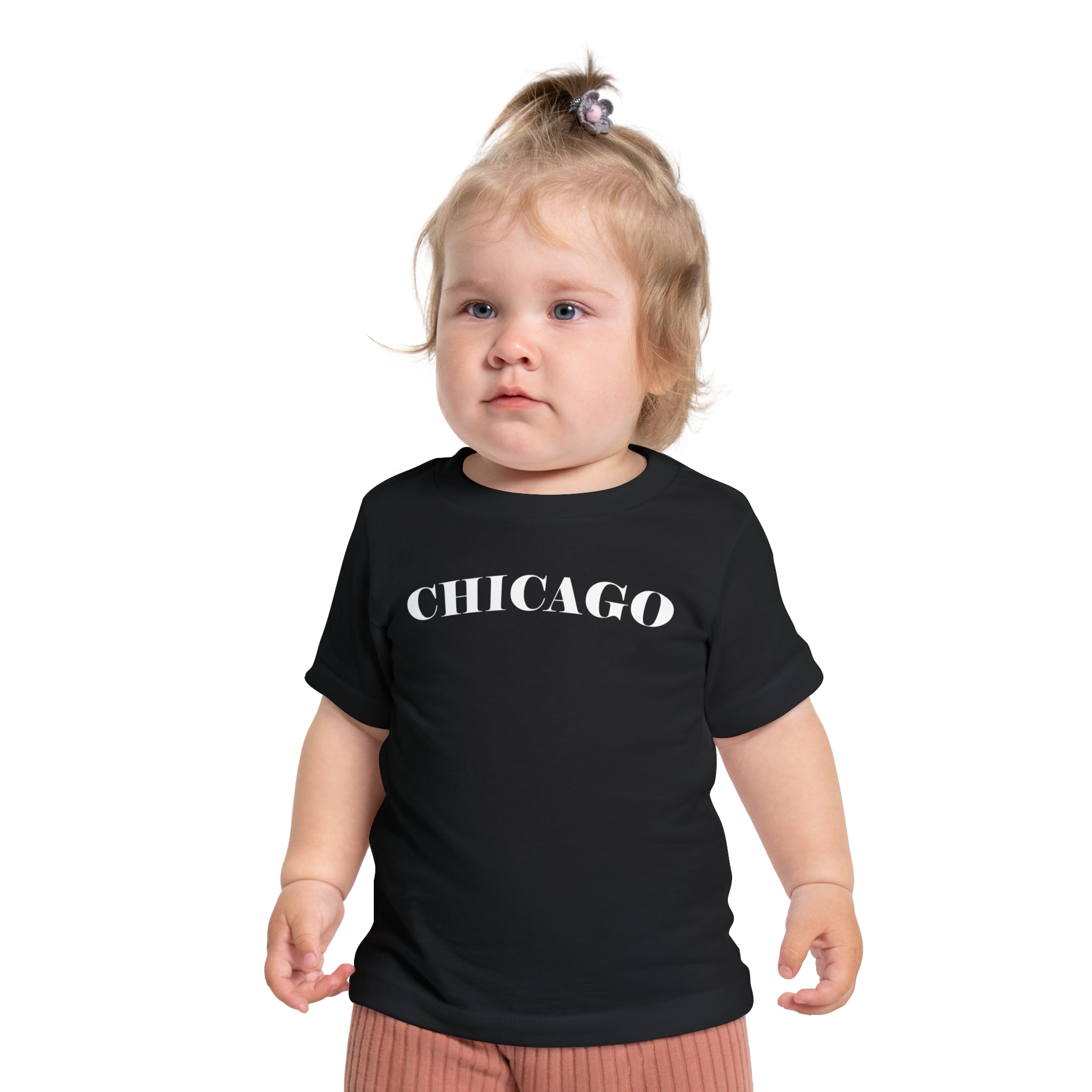 Mystery Noir Chicago Skyline Sunset Unisex Baby Short Sleeve T-Shirt - Aaria Tees Aaria Tees