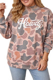 Multicolour Camouflage Western Graphic Plus Size Sweatshirt - Aaria Tees Aaria Tees