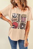 Khaki Retro Baseball Game Day T Shirt Aaria Tees