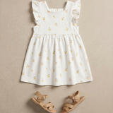Organic Cutout Back Dress - Lemons - Aaria Tees Aaria Tees