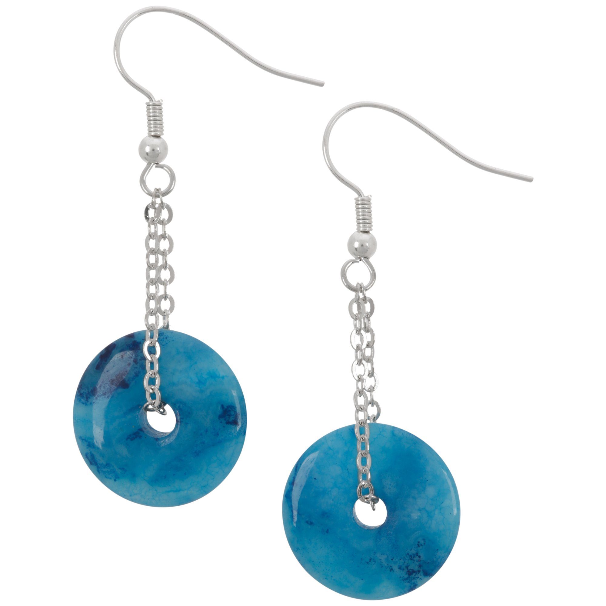 Perfect Circle Agate Earrings - Aaria Tees Aaria Tees