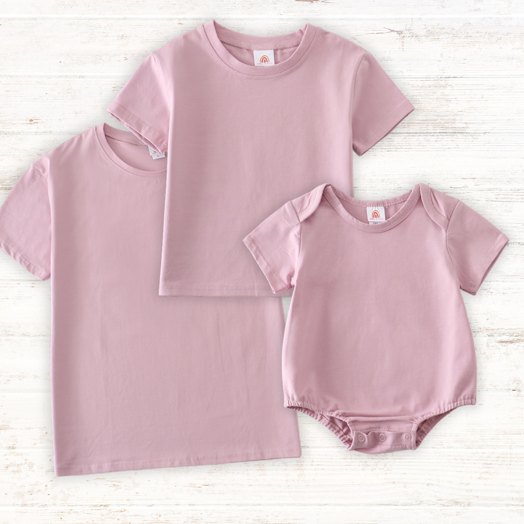 Purple blank basic t-shirt Adult Kids and baby bubble - Aaria Tees Aaria Tees
