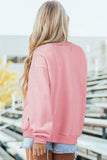 Light Pink WWJD/ AMEN Double Side Printed Mock Neck Reversible Sweatshirt - Aaria Tees Aaria Tees