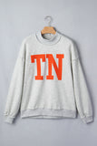 Light Grey TN TENNESSEE Double Printed Reversible Mock Neck Sweatshirt - Aaria Tees Aaria Tees