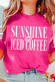 Rose Red SUNSHINE ICED COFFEE Casual Summer T Shirt Aaria Tees