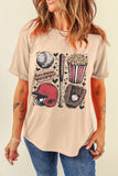 Khaki Retro Baseball Game Day T Shirt Aaria Tees