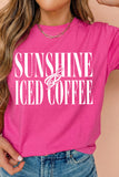 Rose Red SUNSHINE ICED COFFEE Casual Summer T Shirt Aaria Tees