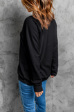 Black Rhinestone Checkerboard Clover Graphic St Patrick Sweatshirt Aaria Tees