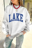 Light Grey Mock Neck Graphic Print Reversible Sweatshirt Aaria Tees