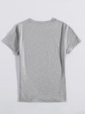 Graphic Round Neck Short Sleeve T-Shirt Aaria Tees