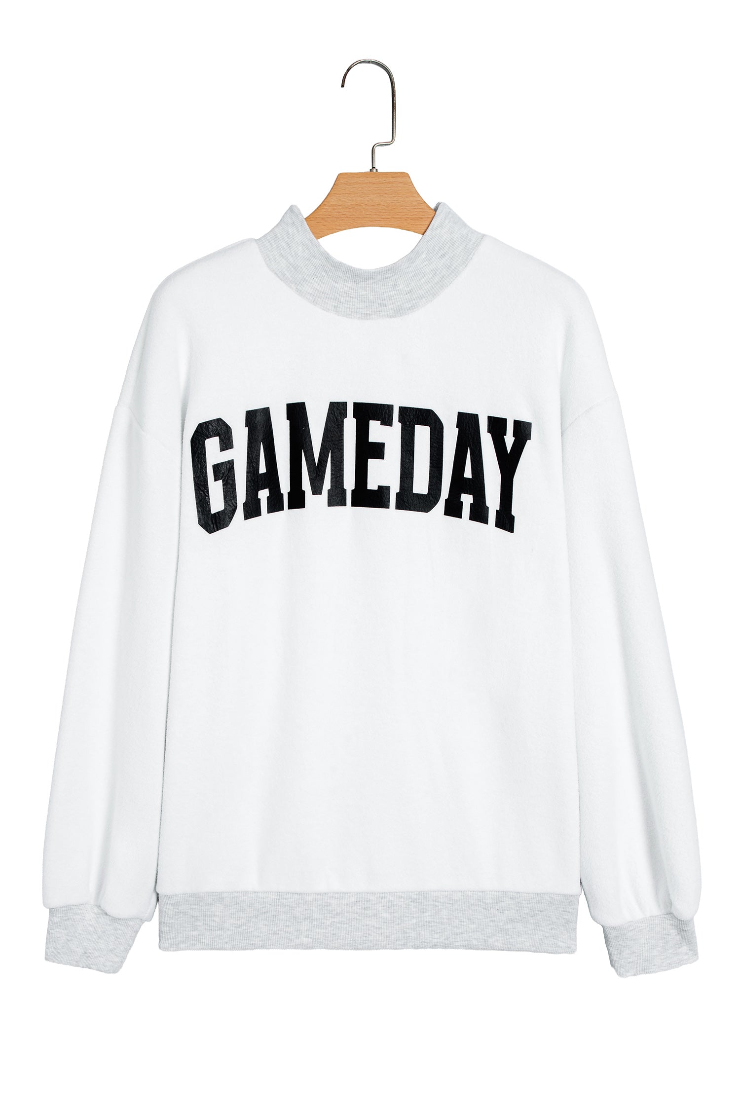 Light Grey High Neck GAMEDAY/ FOOTBALL Double Side Printed Reversible Sweatshirt - Aaria Tees Aaria Tees