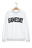 Light Grey High Neck GAMEDAY/ FOOTBALL Double Side Printed Reversible Sweatshirt - Aaria Tees Aaria Tees