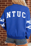 Dark Blue KY KENTUCKY Printed Mock Neck Sweatshirt - Aaria Tees Aaria Tees
