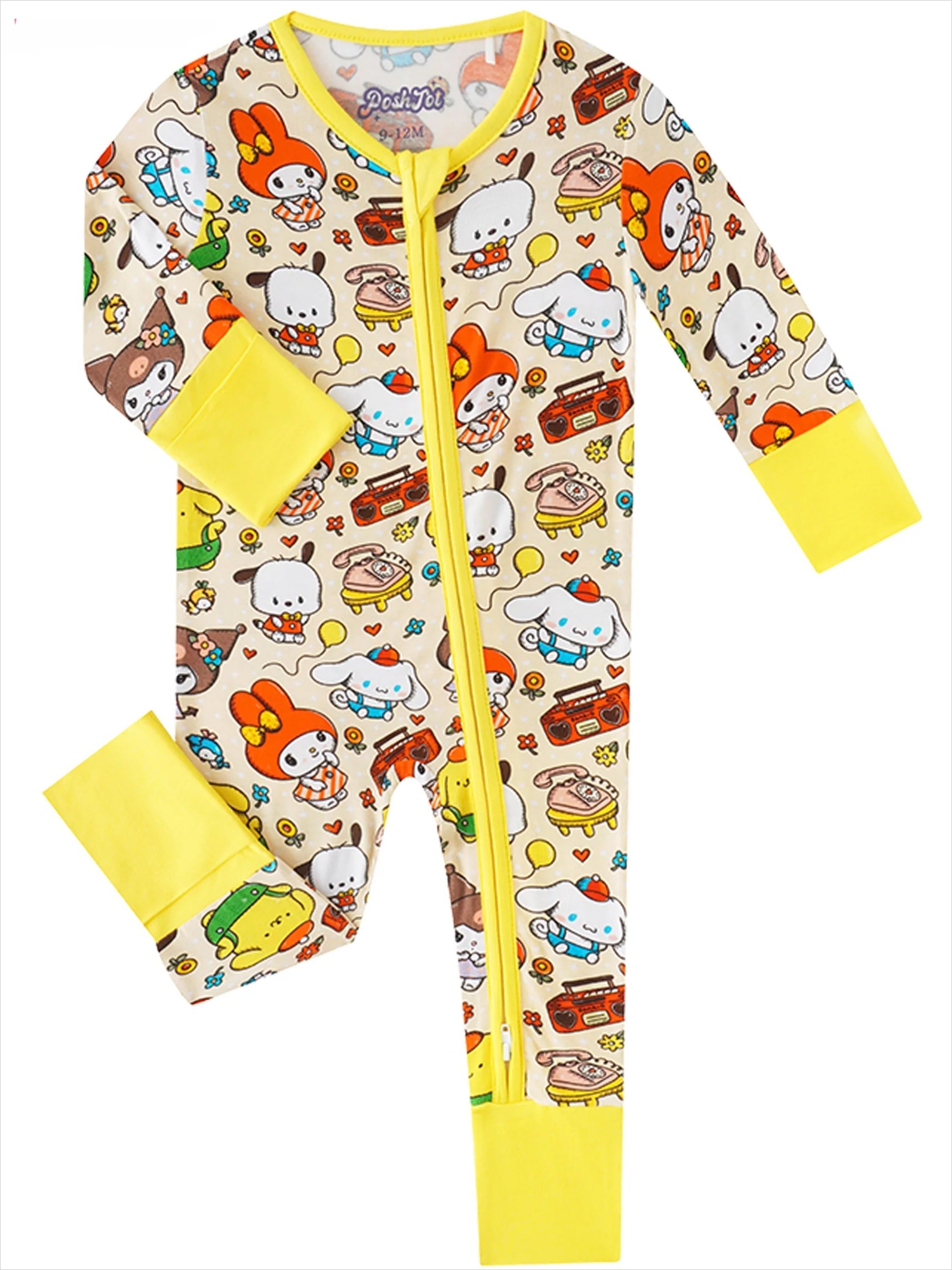 PoshTOT Sanrio Cinnamoroll Bamboo Baby Convertible Zippy Romper - Aaria Tees Aaria Tees