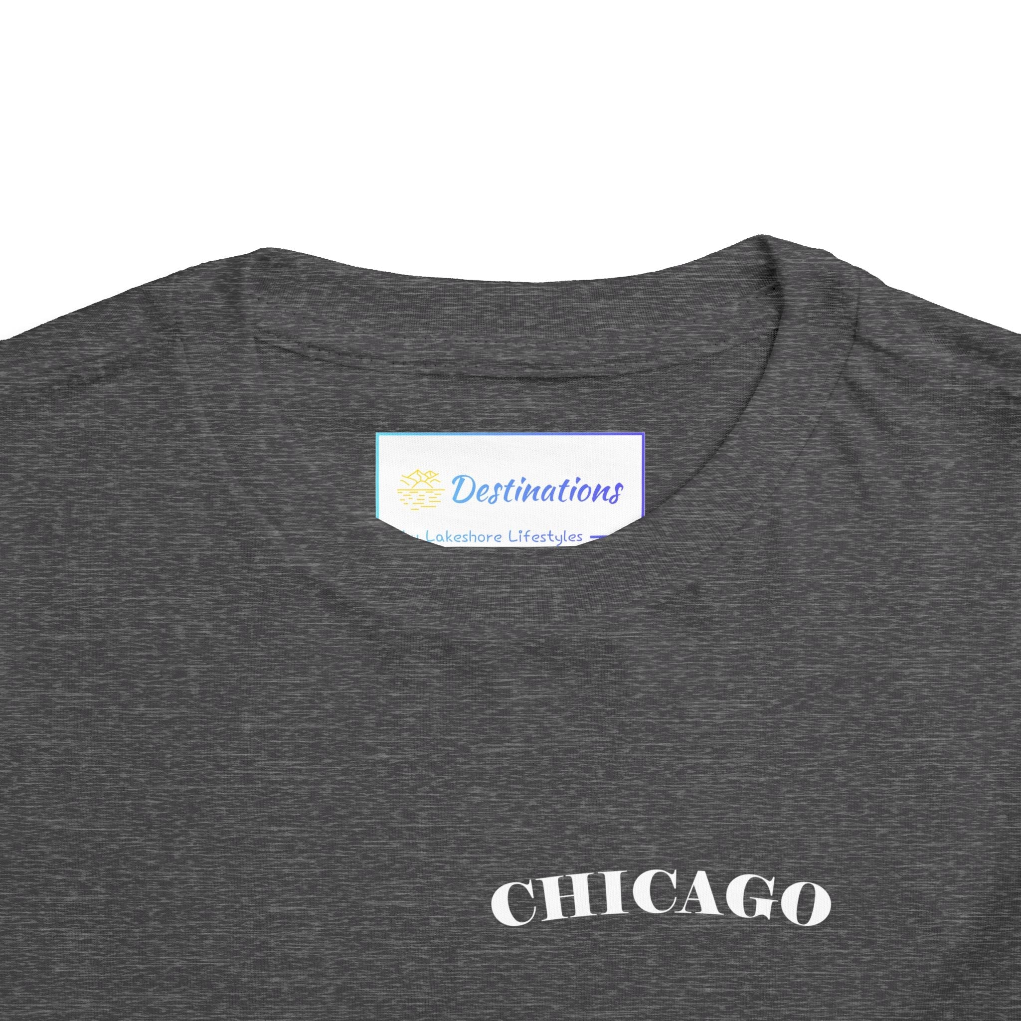 Mystery Noir Chicago Skyline Sunset Unisex Toddler Short Sleeve Tee - Aaria Tees Aaria Tees
