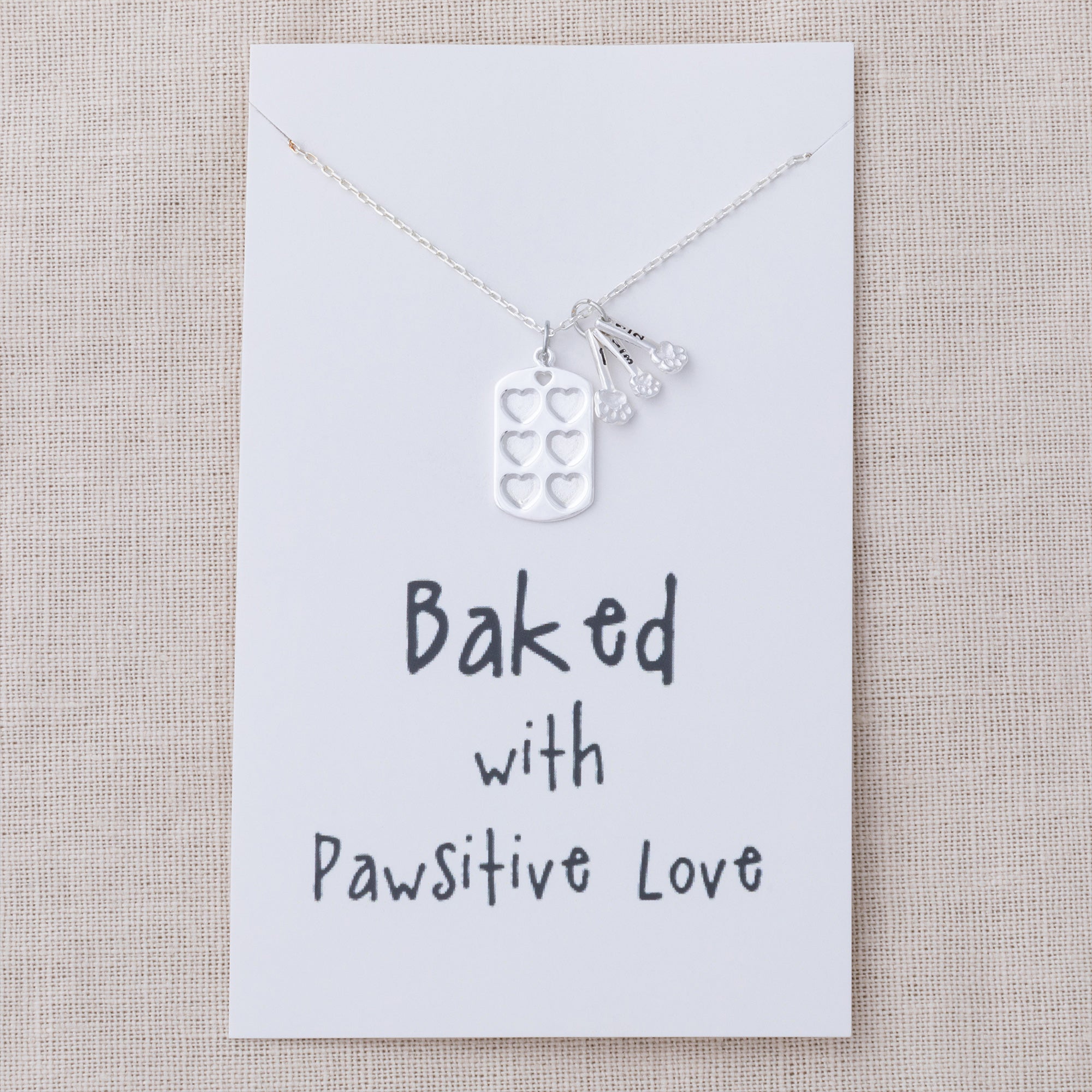 Baked with Pawsitive Love Necklace - Aaria Tees Aaria Tees