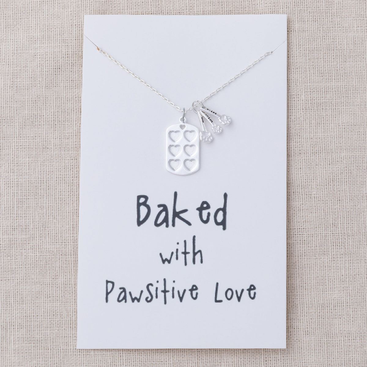 Baked with Pawsitive Love Necklace - Aaria Tees
