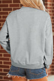 Gray Mock Neck GO SPORTS Graphic Sweatshirt Aaria Tees