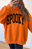 Carrot Oversize Halloween Print Mock Neck Reversible Sweatshirt Aaria Tees