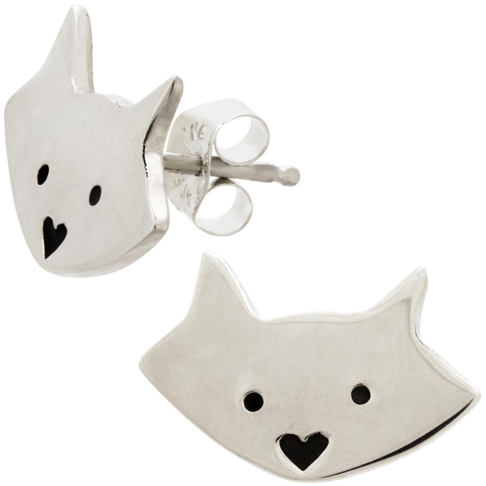 Cat Post Earrings - Aaria Tees Aaria Tees