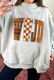 Light Grey WWJD Graphic Mock Neck Oversized Sweatshirt Aaria Tees