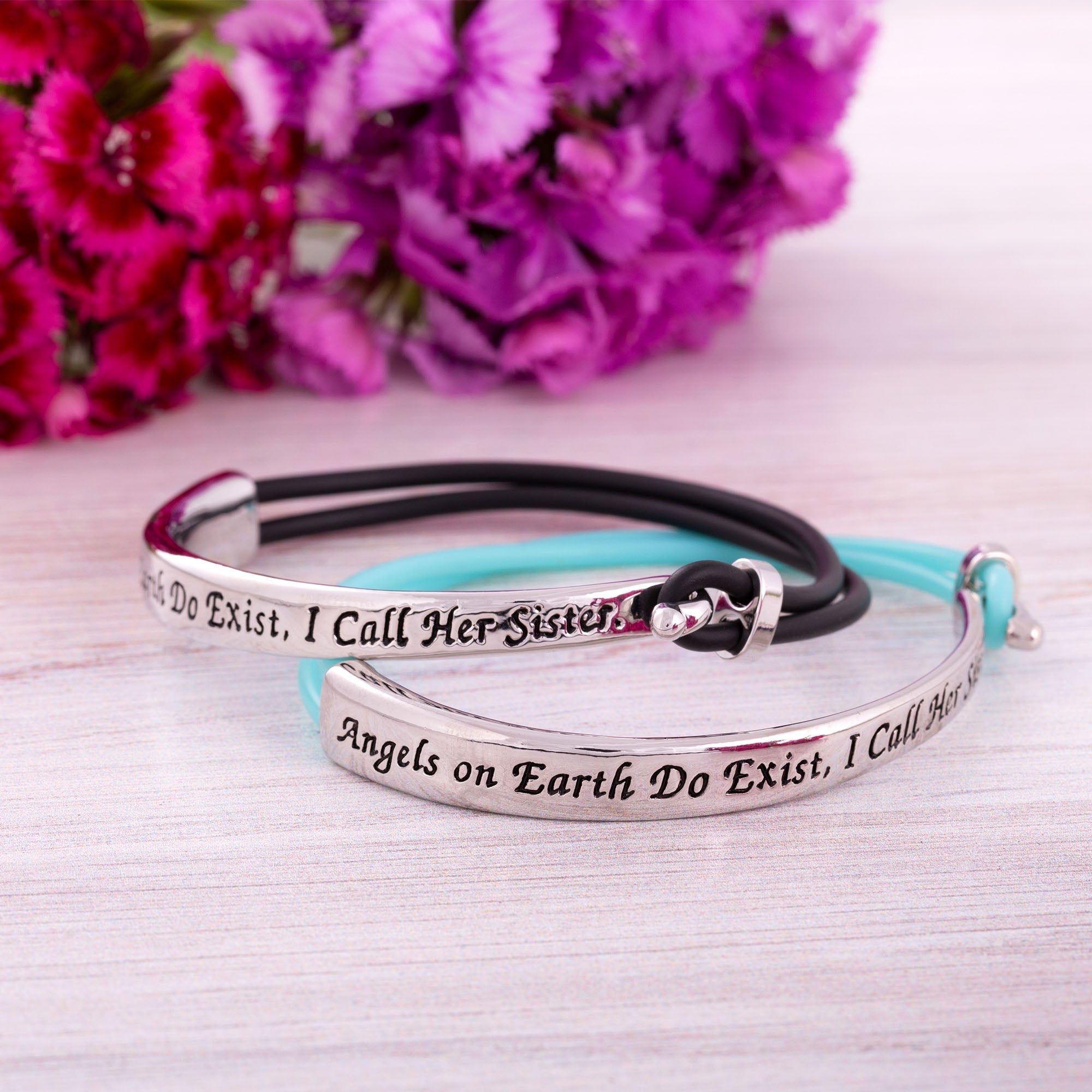 Sisters are Angels on Earth Bracelet - Aaria Tees Aaria Tees