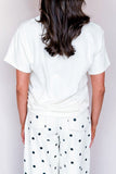 White COWBOY LOVER Lettering Graphic Tee Aaria Tees
