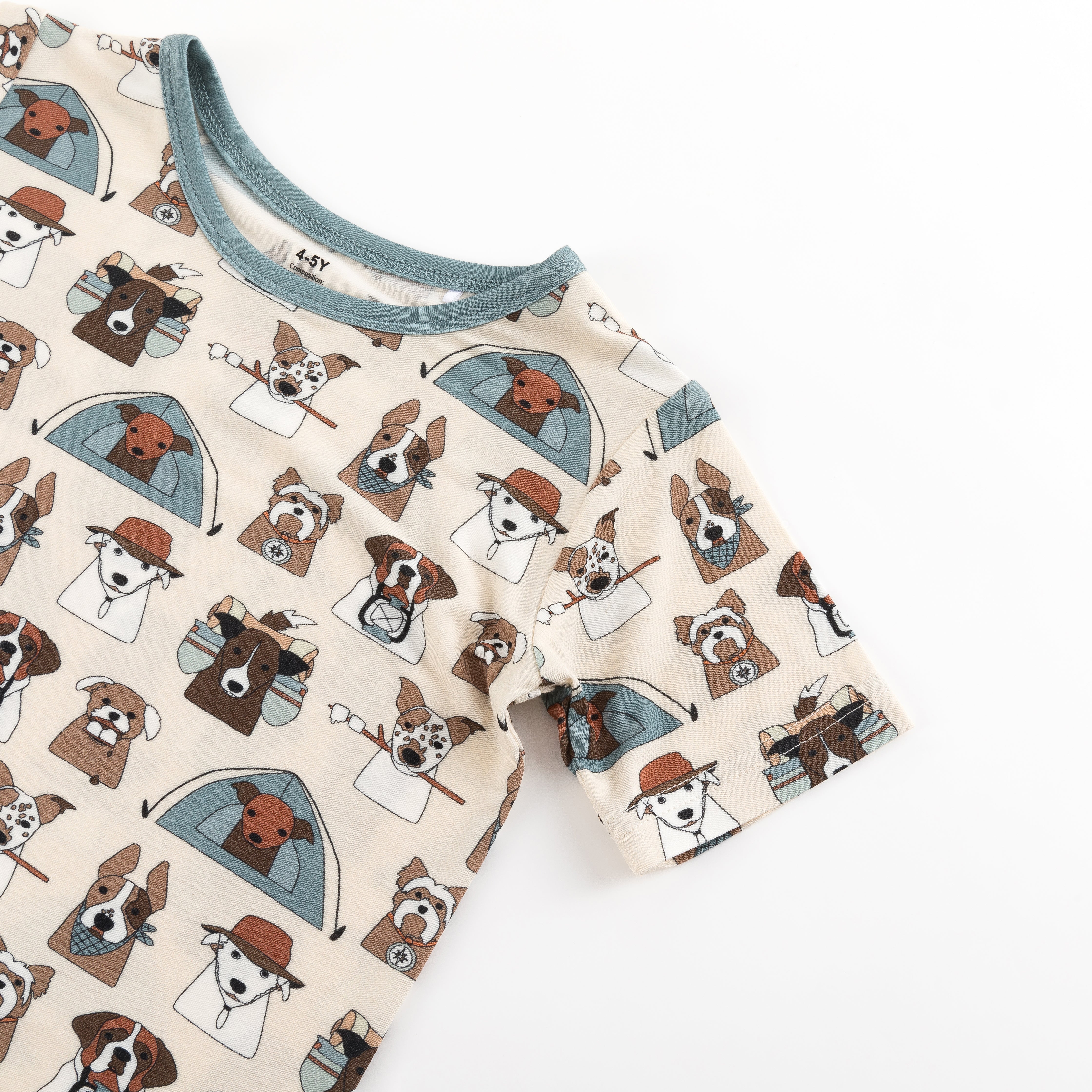Camp Paws (Short PJ Set) - Blue - Aaria Tees Aaria Tees