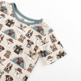 Camp Paws (Short PJ Set) - Blue - Aaria Tees Aaria Tees