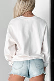 White St Patricks LUCKY Graphic Crew Neck Pullover Sweatshirt Aaria Tees