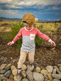 Mountain color block bamboo Aaria Tees