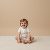 Organic Short Zip Romper - Ice Cream - Aaria Tees Aaria Tees