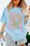 Light Blue Lucky Duck Print Casual Round Neck T Shirt - Aaria Tees Aaria Tees